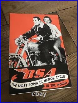 1951 BSA Motorcycle Sales Catalogue Golden Flash Goldstar 500 650 350 250 125 A7