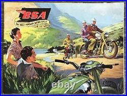 BSA MOTORCYCLE RANGE USA Sales Brochure For 1956 #MCE821-10 East Coast Edition