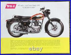 BSA MOTORCYCLE RANGE USA Sales Brochure For 1956 #MCE821-10 East Coast Edition