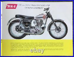 BSA MOTORCYCLE RANGE USA Sales Brochure For 1956 #MCE821-10 East Coast Edition