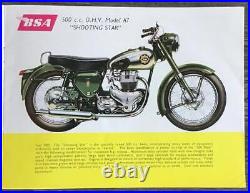 BSA MOTORCYCLE RANGE USA Sales Brochure For 1956 #MCE821-10 East Coast Edition