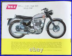 BSA MOTORCYCLE RANGE USA Sales Brochure For 1956 #MCE821-10 East Coast Edition