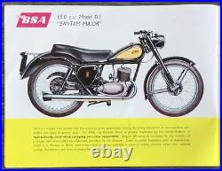 BSA MOTORCYCLE RANGE USA Sales Brochure For 1956 #MCE821-10 East Coast Edition