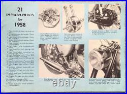 BSA MOTORCYCLE RANGE USA Sales Brochure For 1958 #MCE1034-20 East Coast Edition