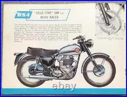 BSA MOTORCYCLE RANGE USA Sales Brochure For 1958 #MCE1034-20 East Coast Edition