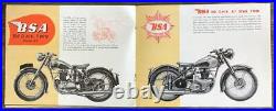 BSA Motorcycle RANGE Sales Brochure MAR 1951 #MC262-25 Overseas Edition BANTAM++