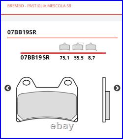 Brake Pads Brembo Front Sr + Rear Motorcycle Moto Guzzi Sport 8V ABS 1200 2012