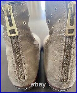 FLASH SALE Zadig Voltaire Tan Suede Gold Stud Rivet Accent Booties 38