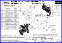 MIVV Exhaust Open Delta Race Black CC Ducati Multistrada 1200 2010 10